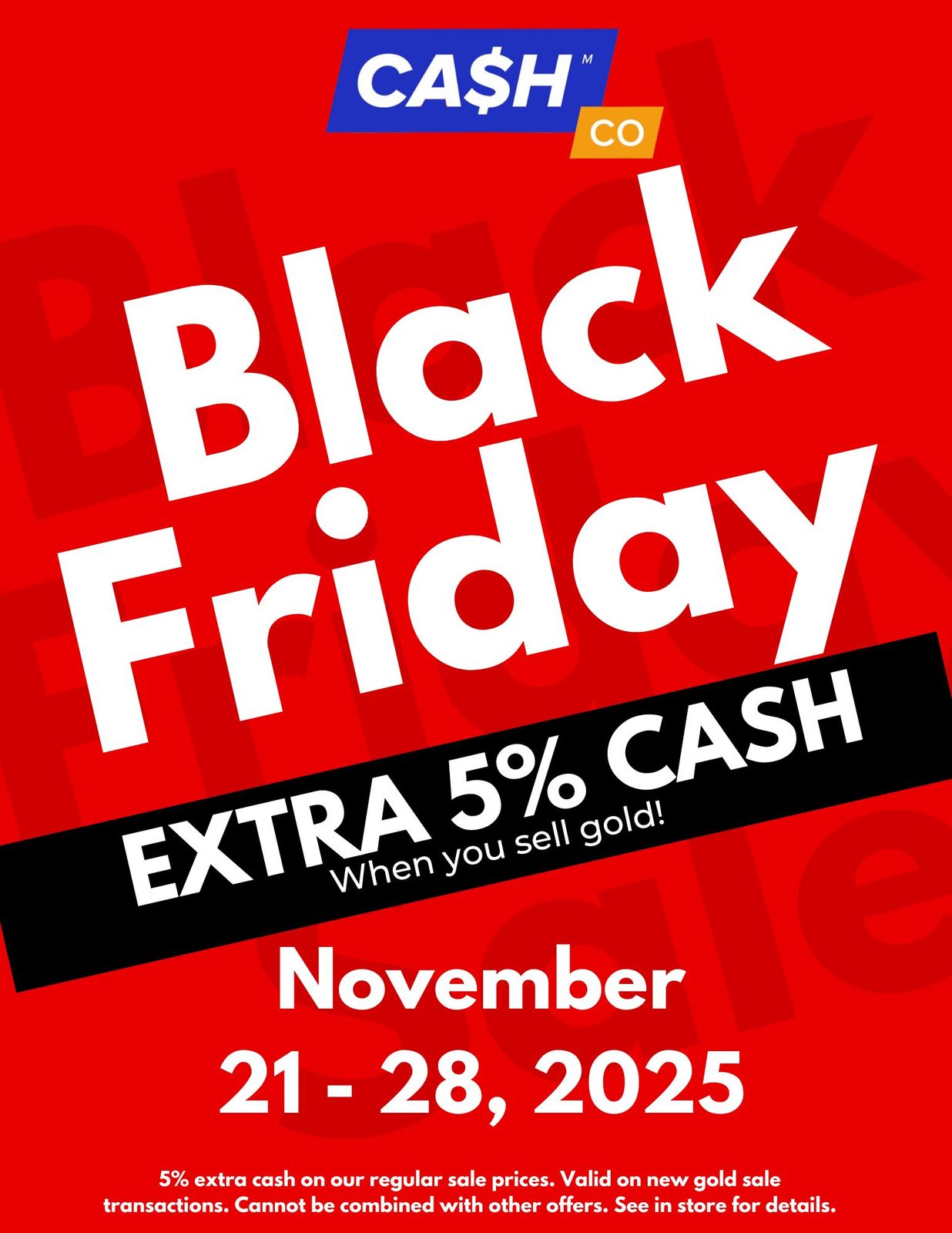 Black Friday Gold Bonus!