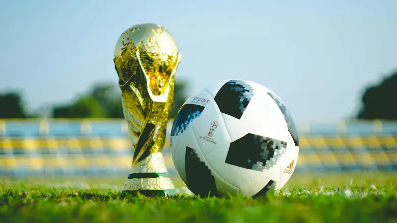 The FIFA World Cup Trophy, cast in 18-karat solid gold