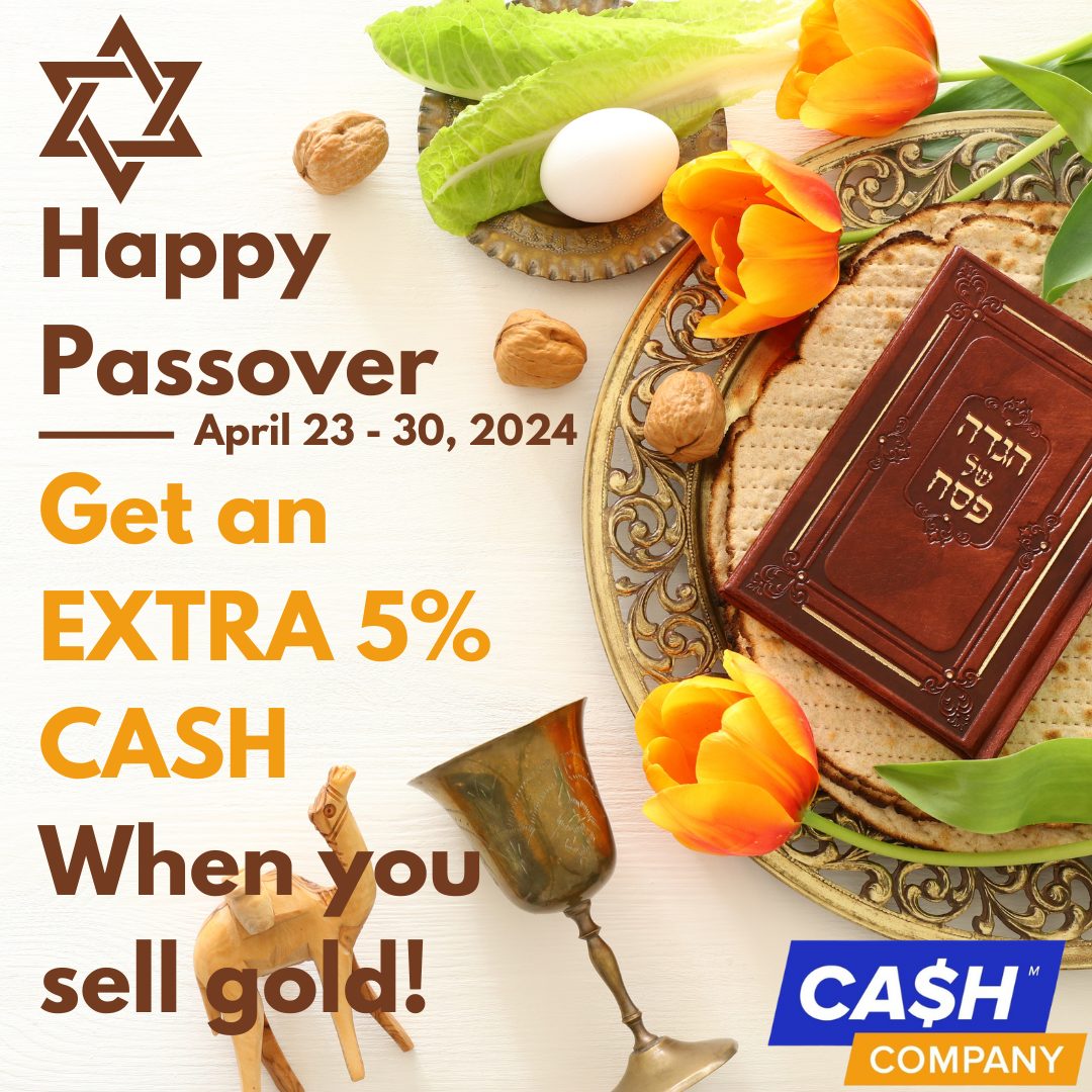 Passover Special: Extra 5% Cash!